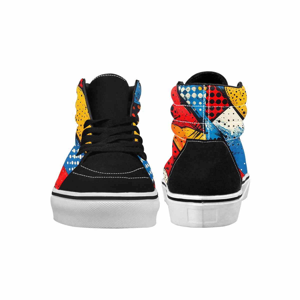 WOMEN'S Comic Book Halftone High Top Canvas Cottagecore Shoes