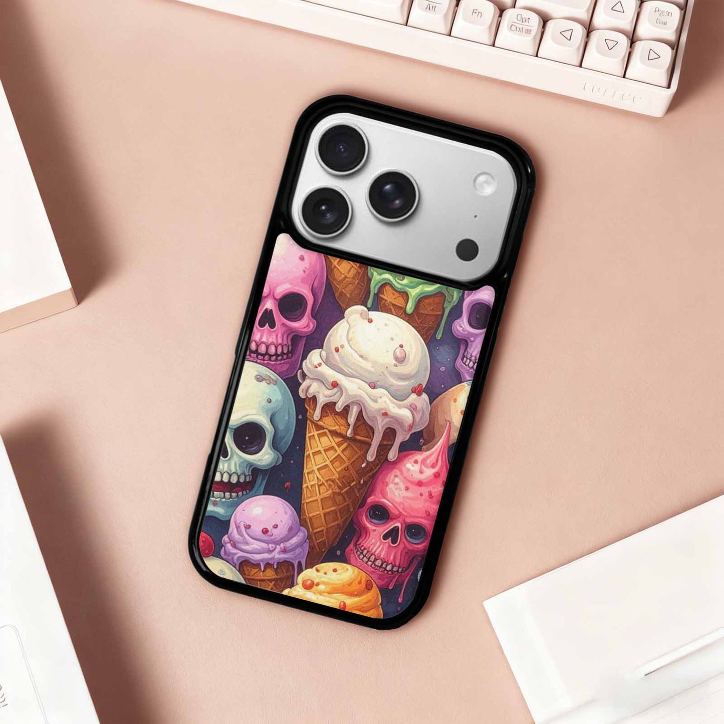 iPhone 17 Pro Case — Ice Cream Monsters Skullsmelti Ezx Gothic, Custom Designed Case Cover