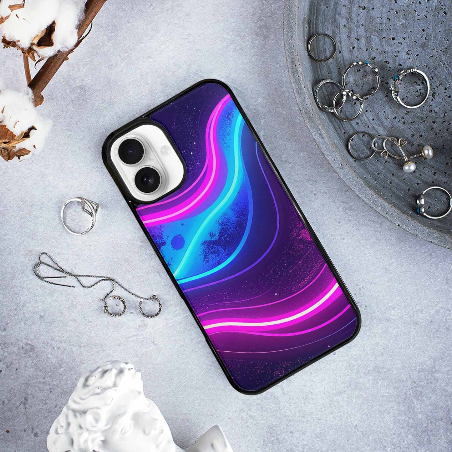 iPhone 16 Plus Case — 80s Neon Cartoon Custom, Personalized Phone Case