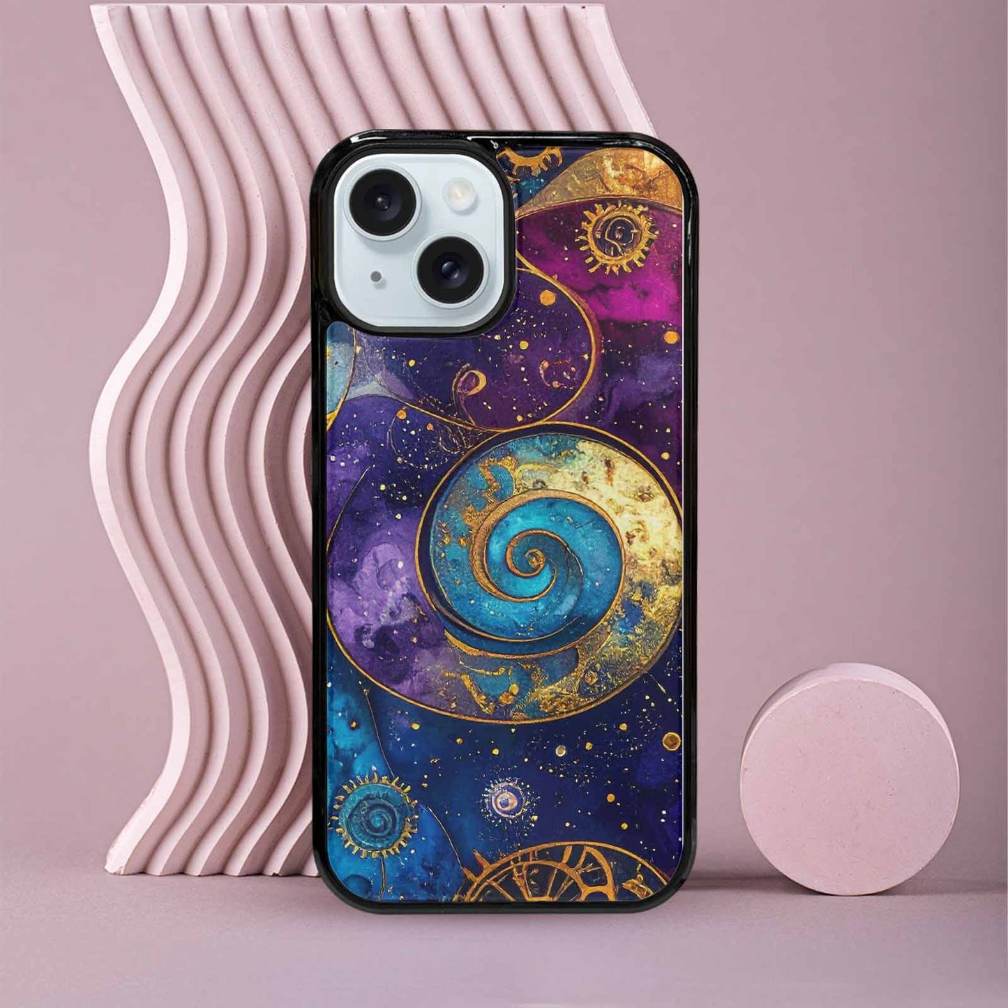 iPhone 15 Case — Steampunk Galaxy Custom, Unique Phone Case Design