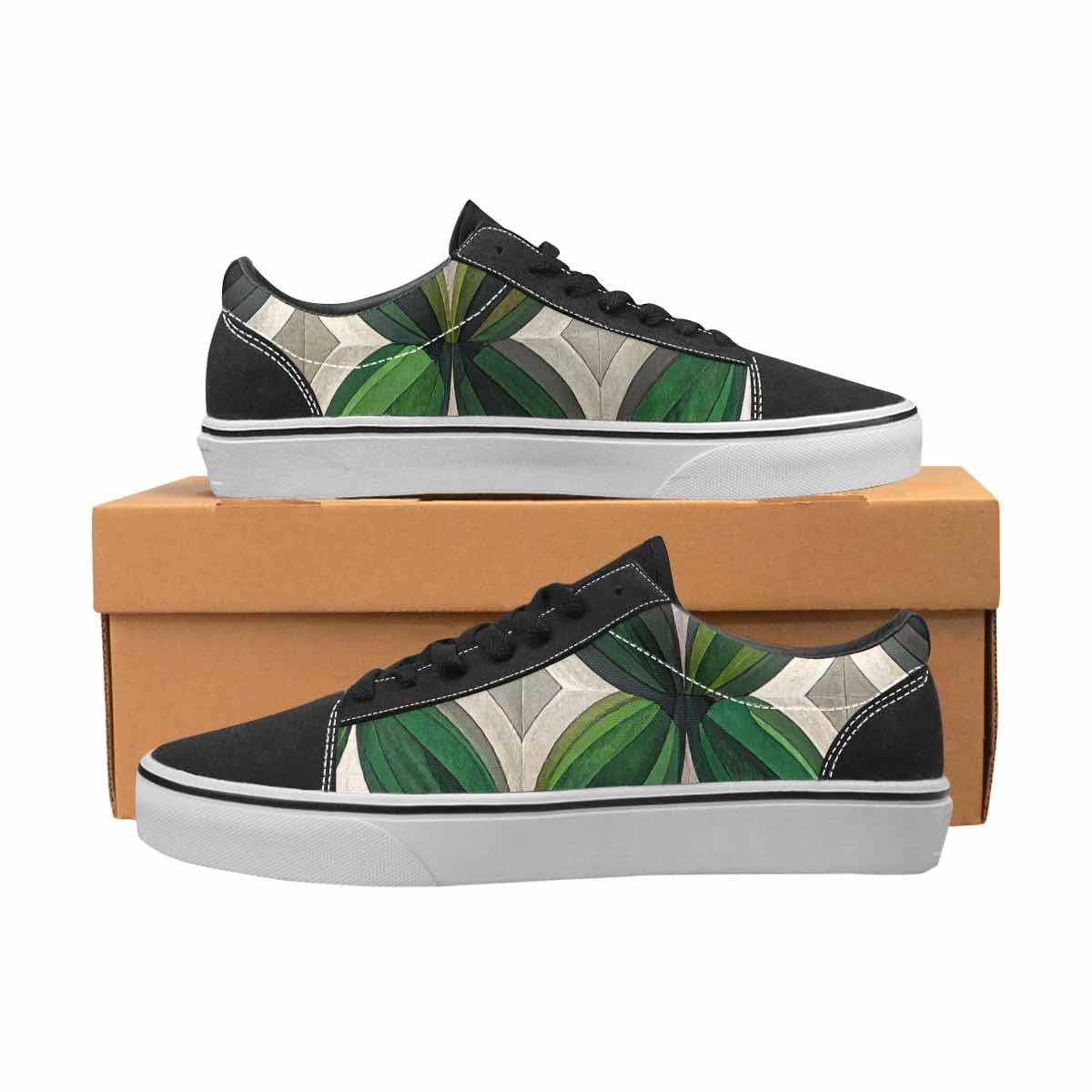 WOMEN'S Aromantic Flag Color Canvas Lace-Up Surreal Shoes