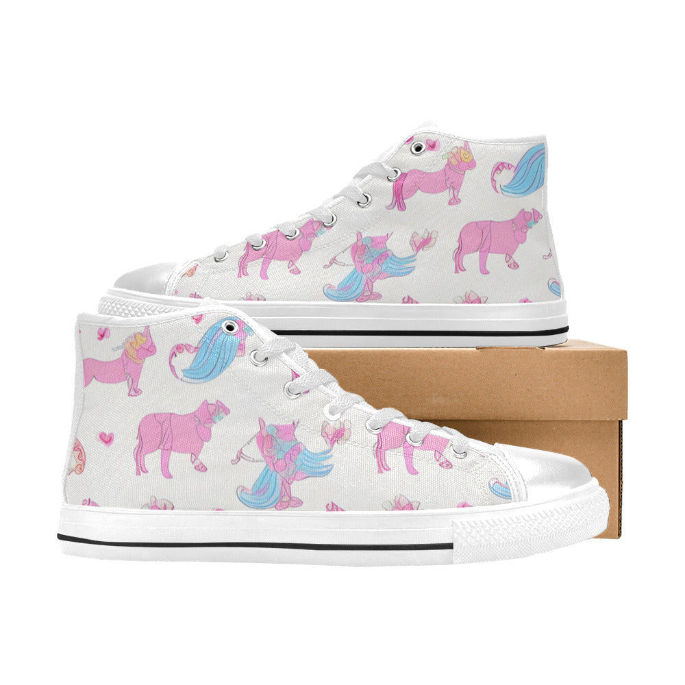 WOMEN'S Cc Unicorn Art Unicorns High Top Canvas Vivid Custom Shoes
