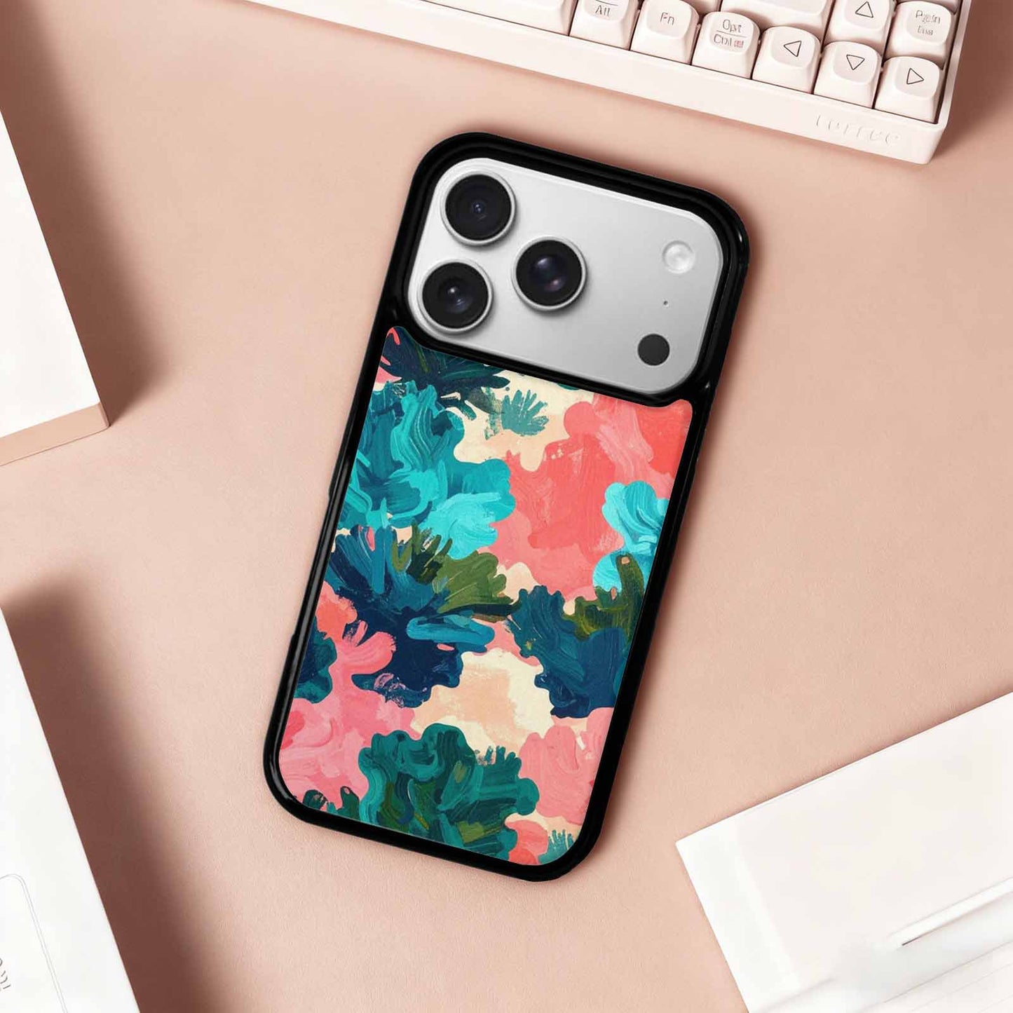 iPhone 17 Pro Case — Seamless Tileable Pattern Of Overlapping Camo, Original Design Phone Case