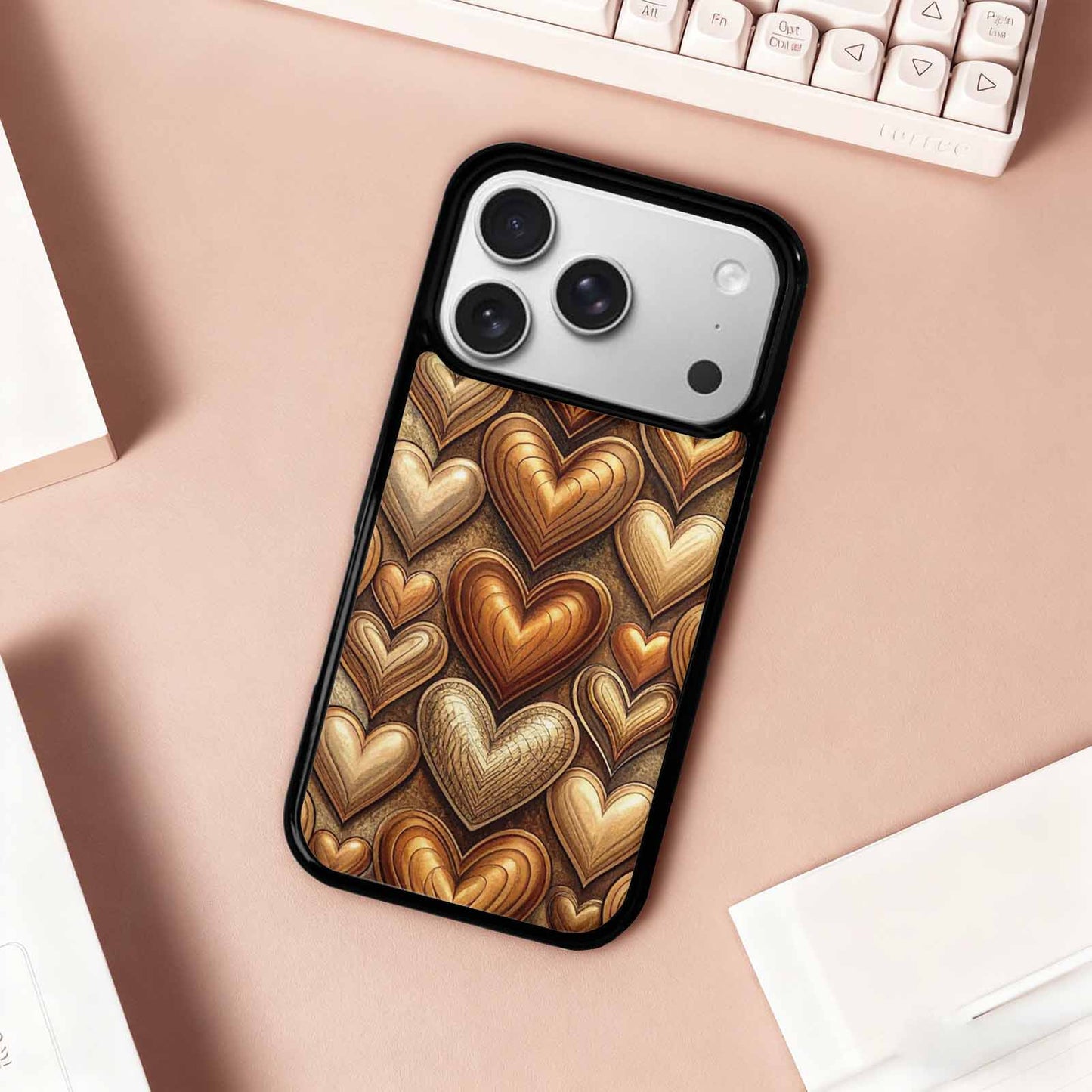 iPhone 17 Pro Case — Retro Zodiac Heart Shape Retro Vintage, Personalized Phone Case