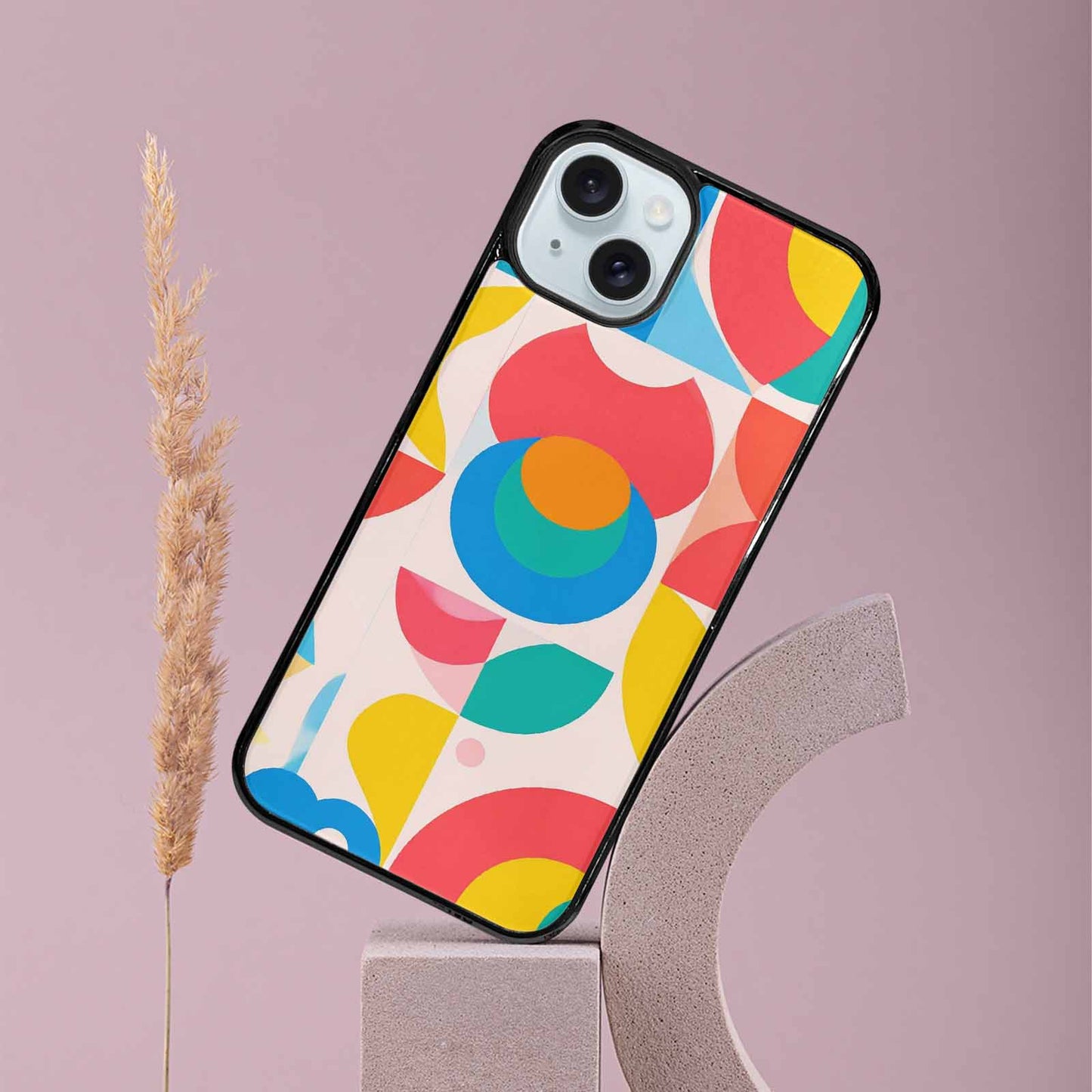 iPhone 15 Plus Case — 1960s Mod Cartoon Art Pattern, Custom Art Phone Cover