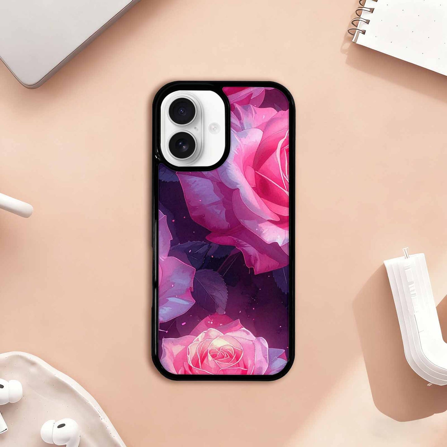 iPhone 17 Case — Watercolor Marble Rose Watercolor Abstract, Custom Made Phone Cover