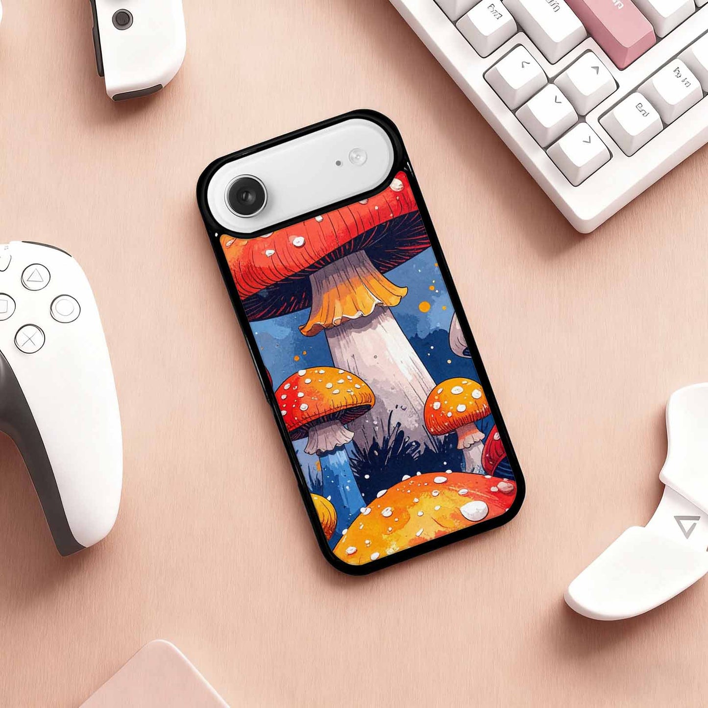 iPhone 17 Air Case — Vivid Winter Mushroom Seamless Cartoon Cute, Custom Printed Phone Case