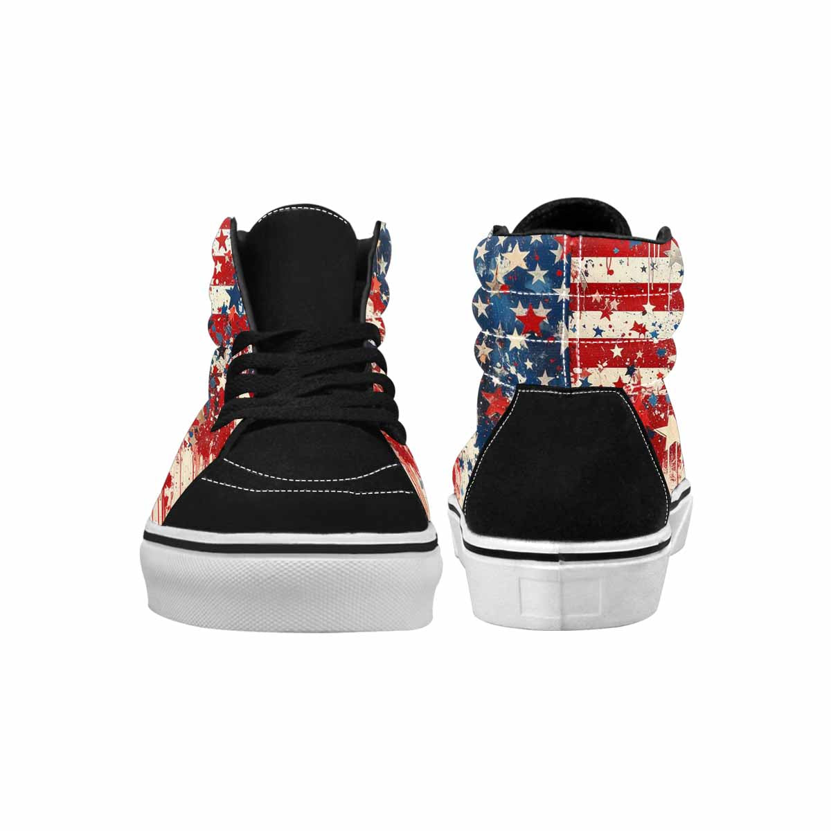 MEN'S Patriotic Stars Stripes High Top Canvas Vivid Sneakers