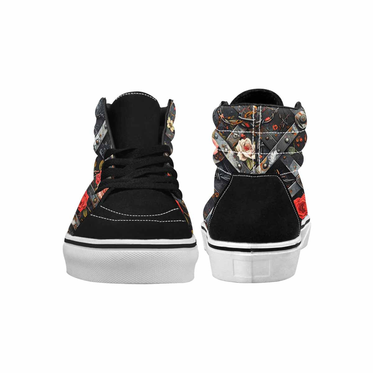 WOMEN'S Barbed Wire Chain High Top Canvas Dark Academia Shoes