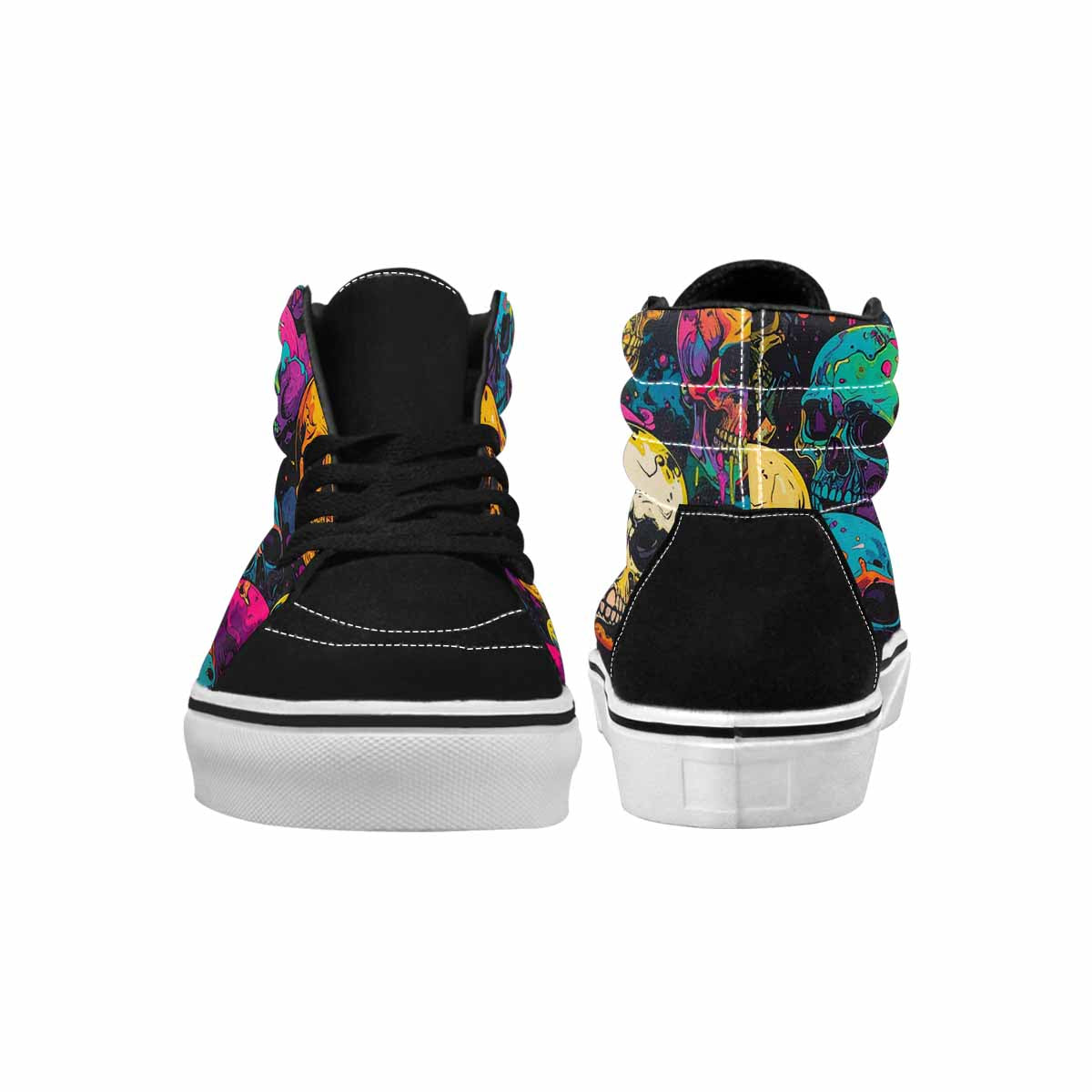 MEN'S 1000s Skulls Digital Camo High Top Canvas Vibrant Chaos Sneakers