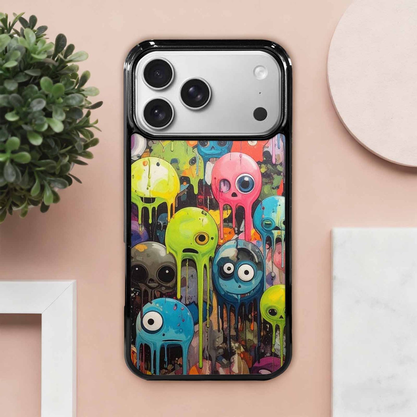 iPhone 17 Pro Max Case — Aliens Camomelting Aliens Patt Alien Scifi, Custom Designed Case Cover