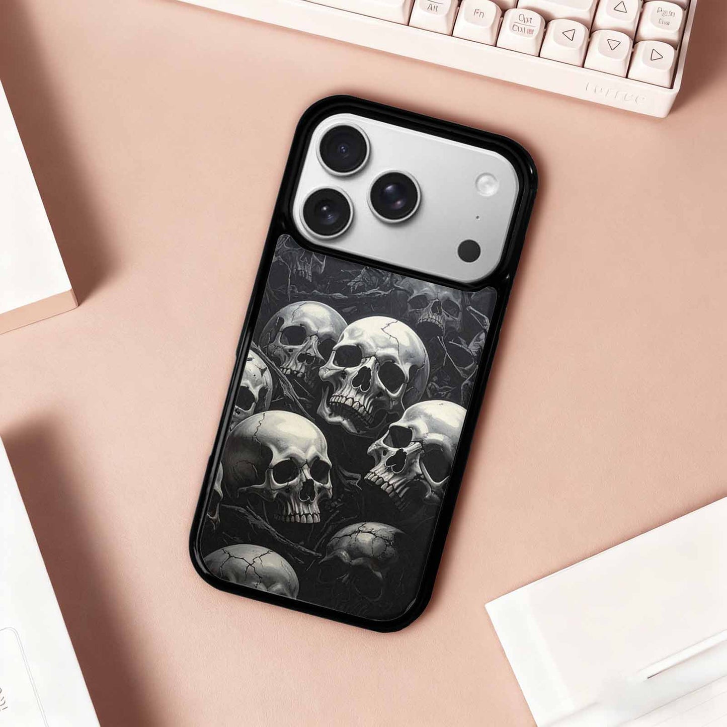iPhone 17 Pro Case — Skull Dark Art Gothic Print Gothic, Custom Phone Case