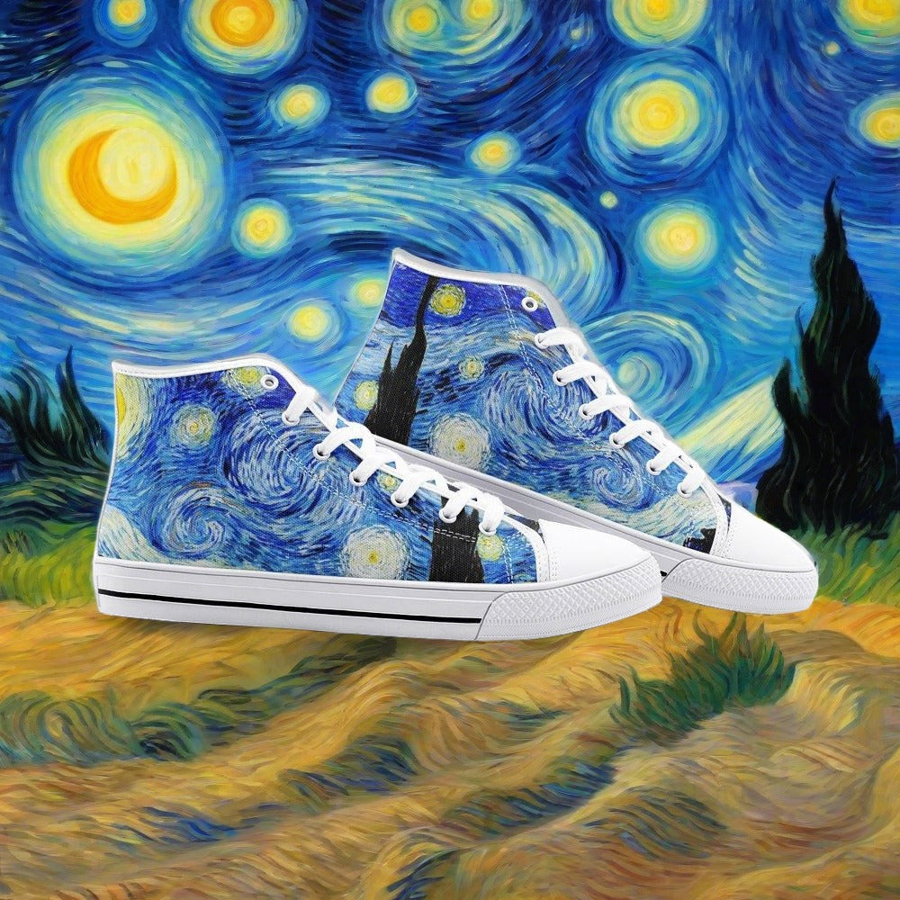 Mermaid Purple Teal Vivid Bold Art - Freaky Shoes