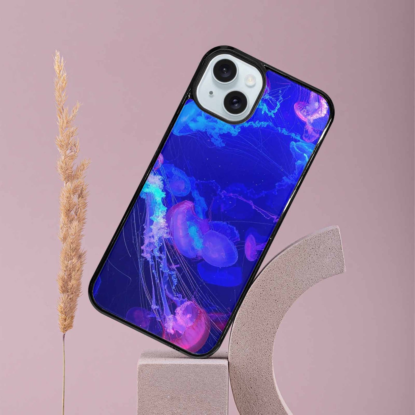 iPhone 15 Plus Case — Jellyfish Glow Jellyfish Glow Pattern Hundreds, Customized Protective Case