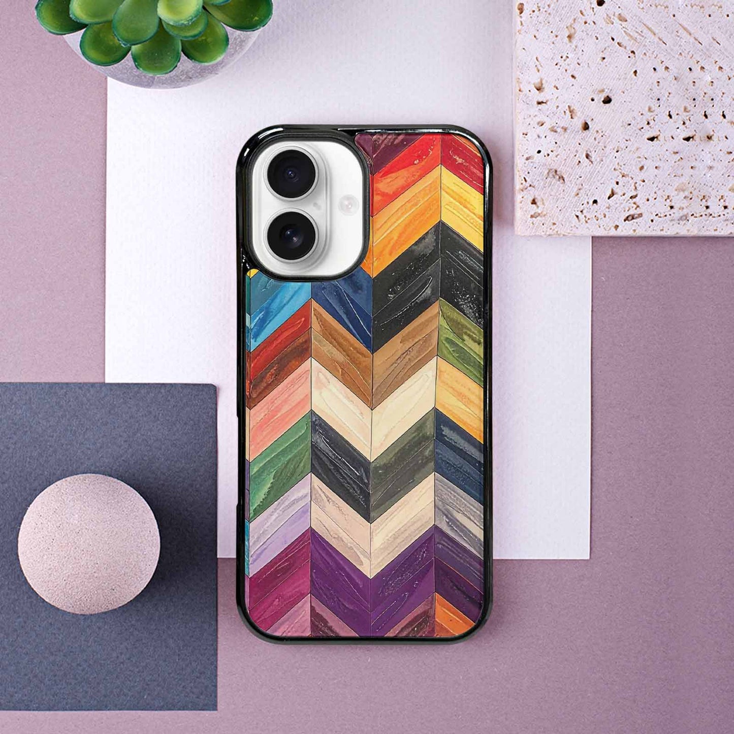 iPhone 16 Case — Progress Pride Flag Color Theme Small, Custom Made Phone Cover