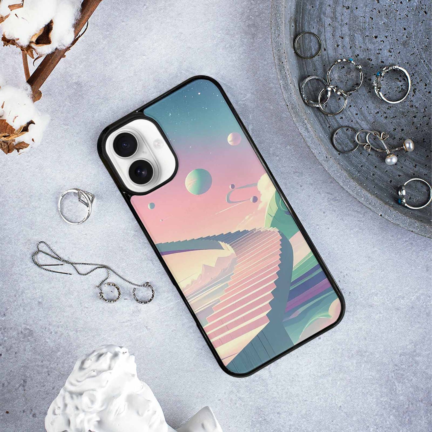 iPhone 16 Plus Case — 1930s European Surrealist Art Style Dreamlike, Original Design Phone Case