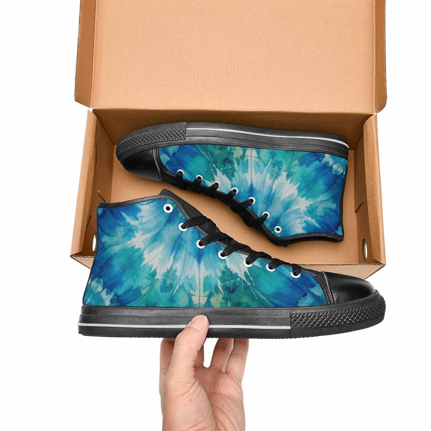 MEN'S Tie Dye - High Top Canvas Dark Academia Sneakers