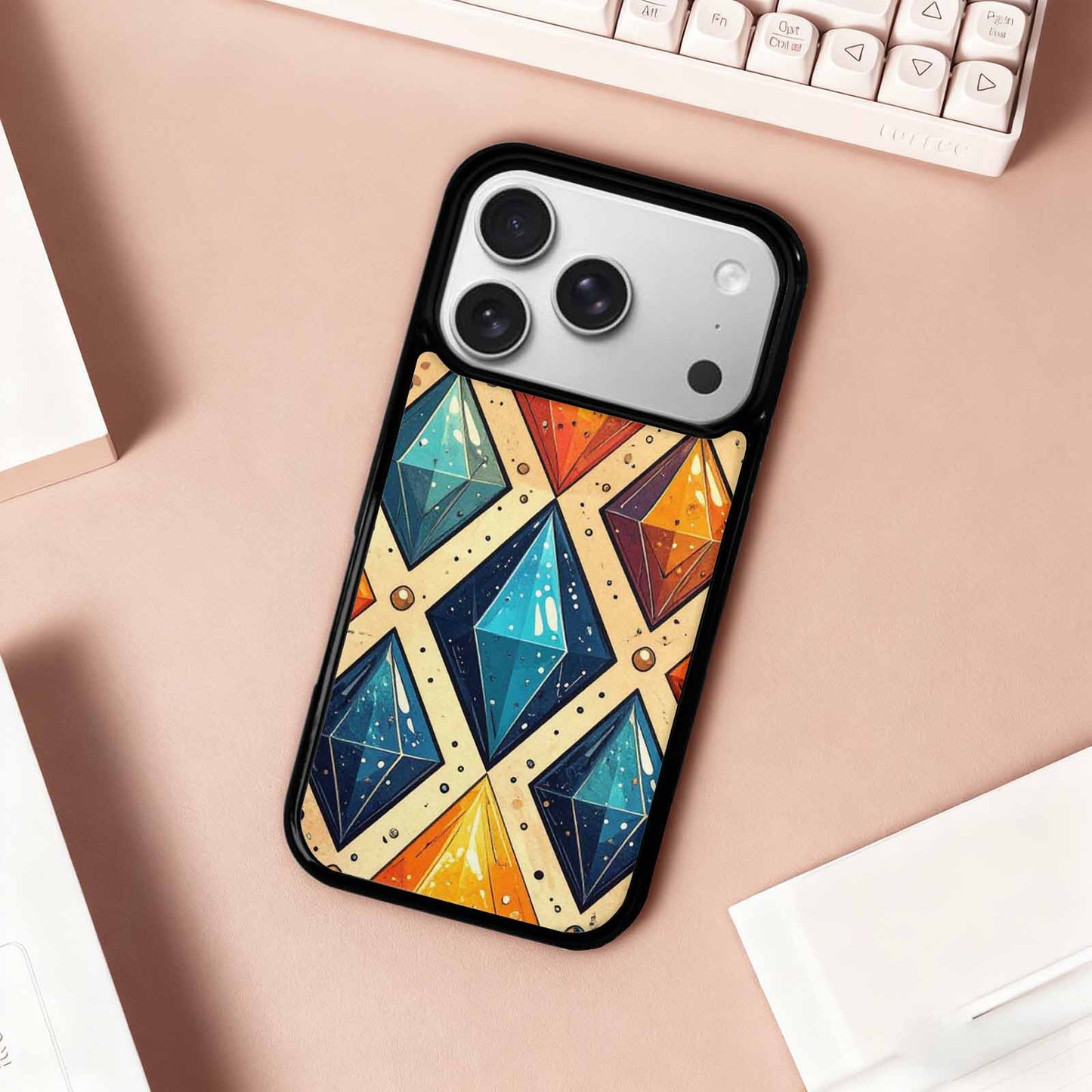 iPhone 17 Pro Case — Vintage Summer Diamond Retro Vintage, Customized Protective Case