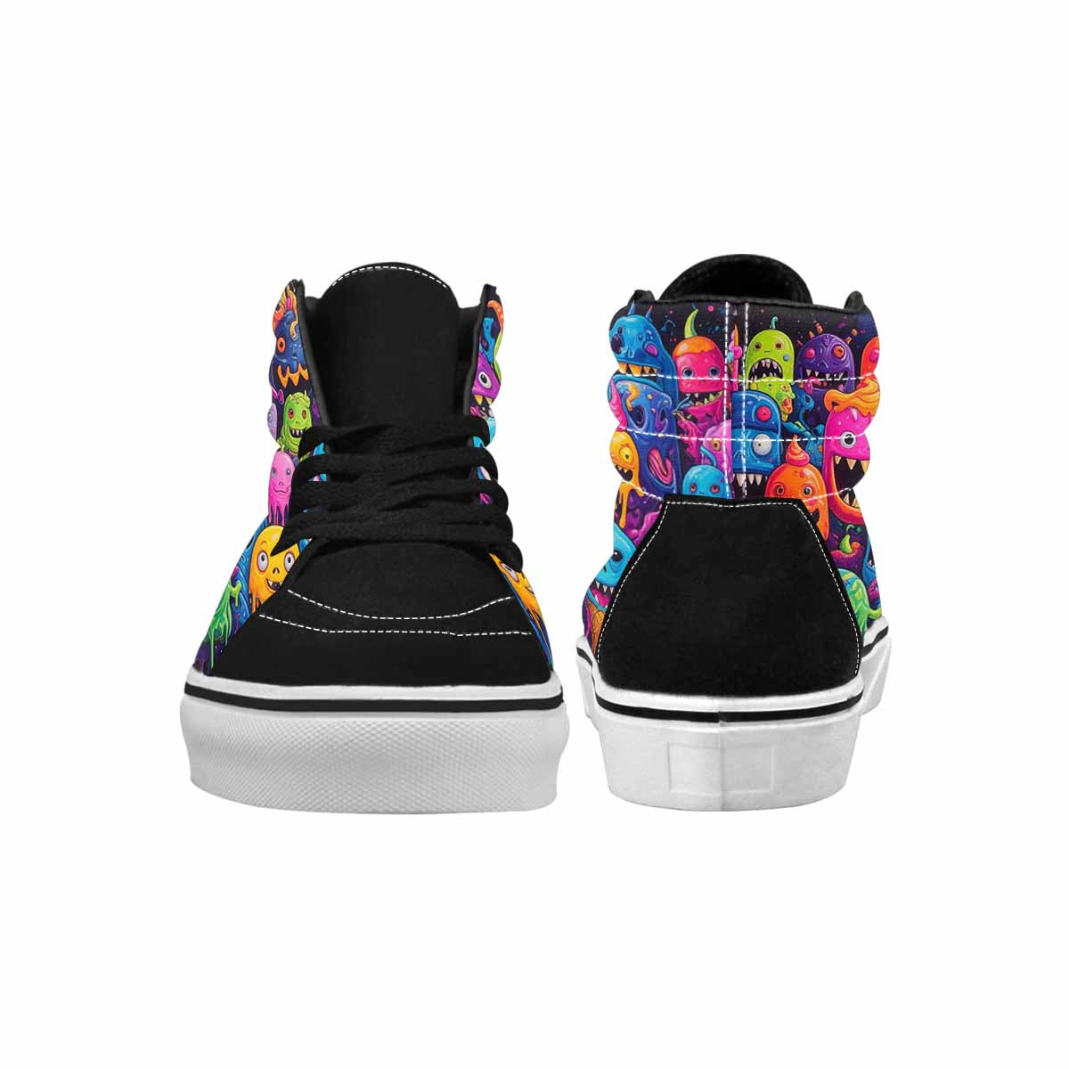 MEN'S Ice Cream Monsters High Top Canvas Vivid Sneakers