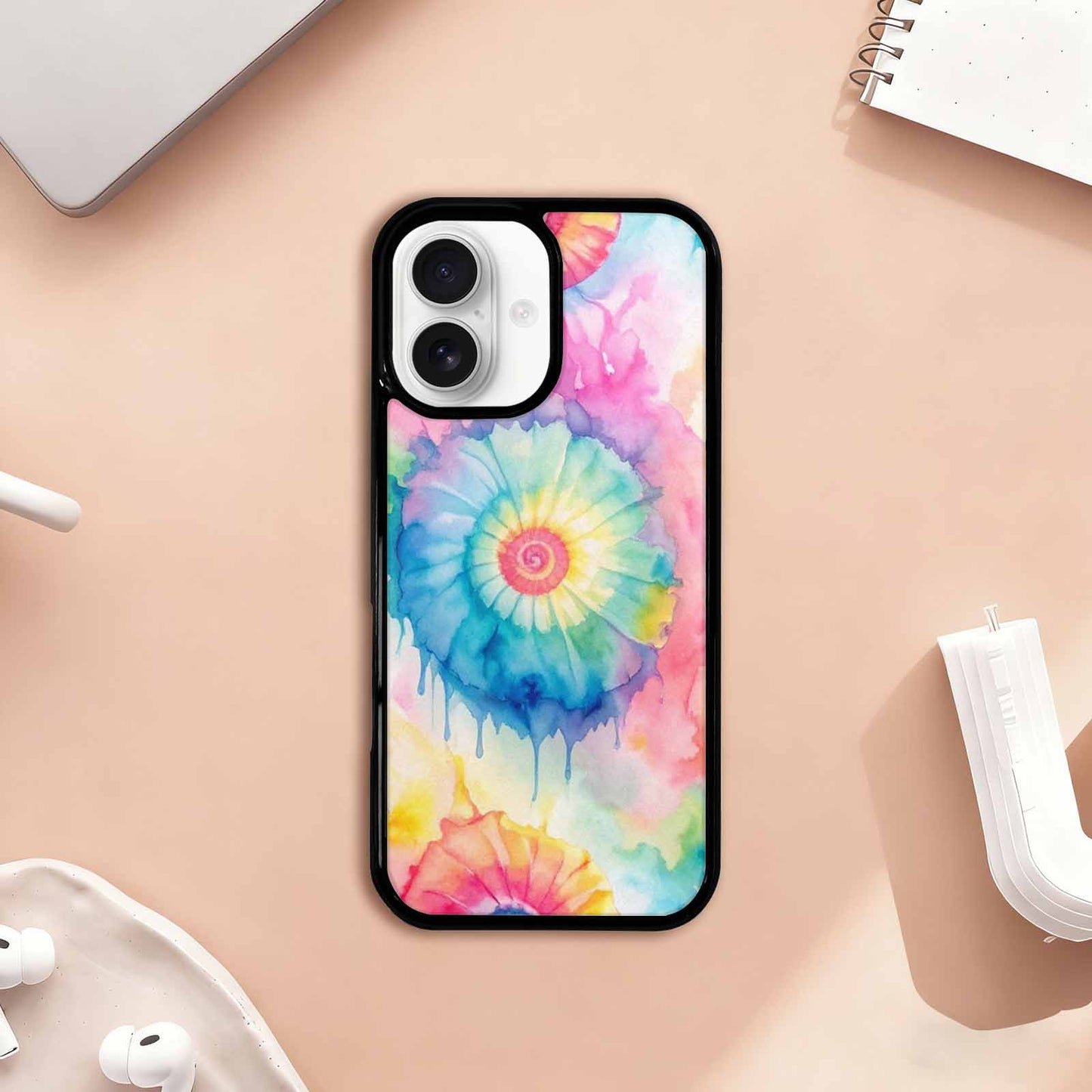 iPhone 17 Case — Seamless Repeating Pattern Of Tie Dye, Custom Print Case Cover