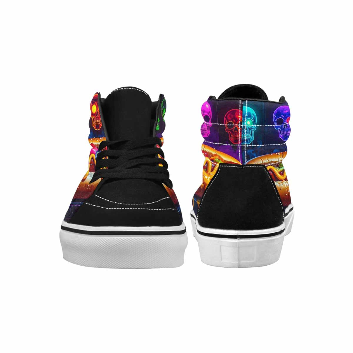 MEN'S Toxic Skeleton Hot Dog High Top Canvas Y2K Shoes