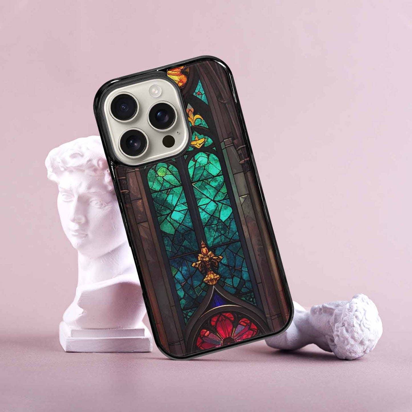 iPhone 16 Pro Case — Stained Glass Cathedral Custom, Custom Made Phone Cover
