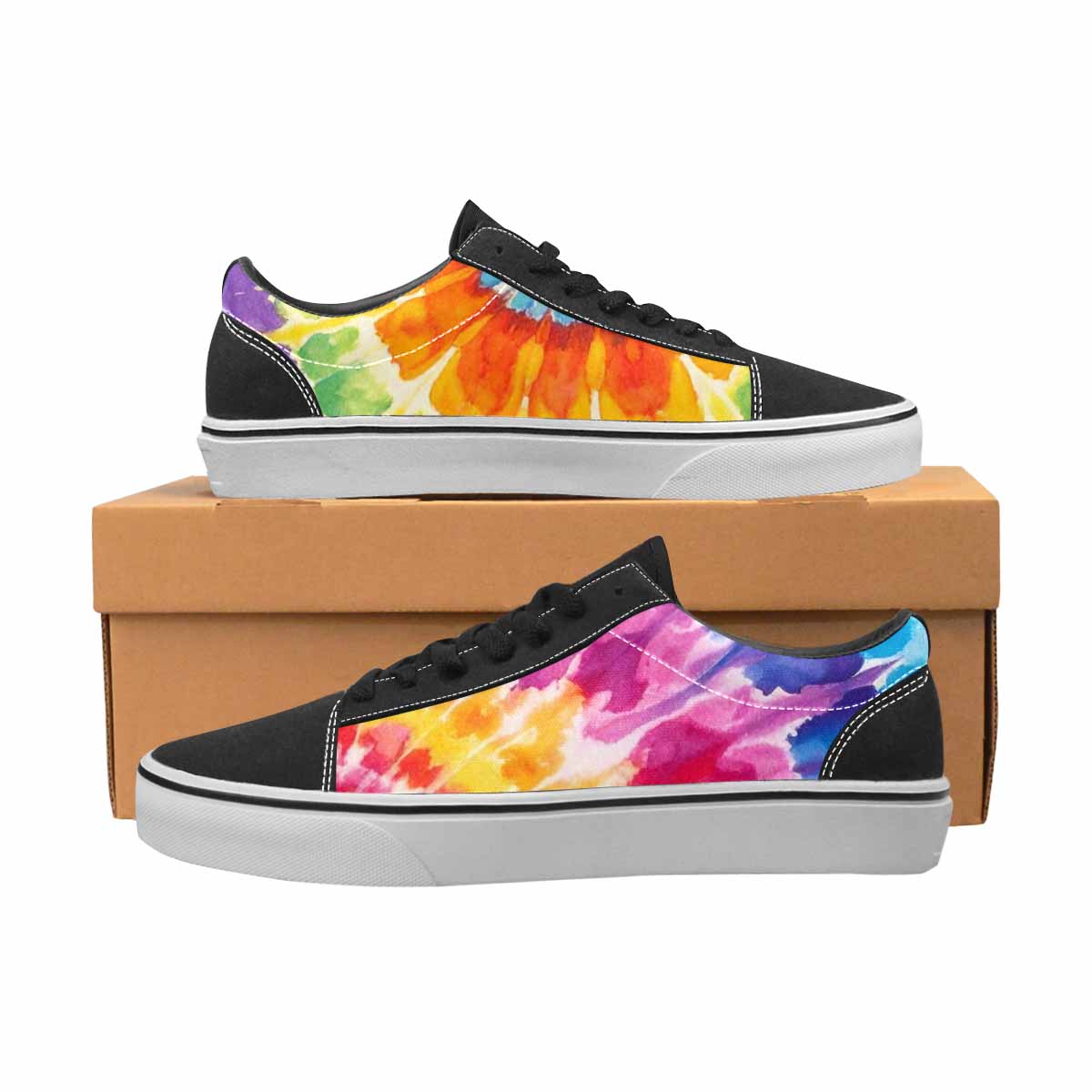 MEN'S Tie Dye Swirl Canvas Lace-Up Vivid Sneakers