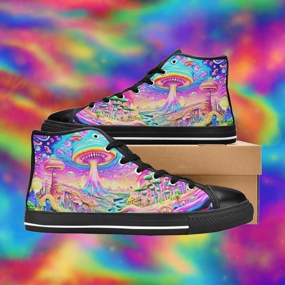 Dragon Blue Gold Unique WOMEN Bold Art - Freaky Shoes | Custom Art Sneakers