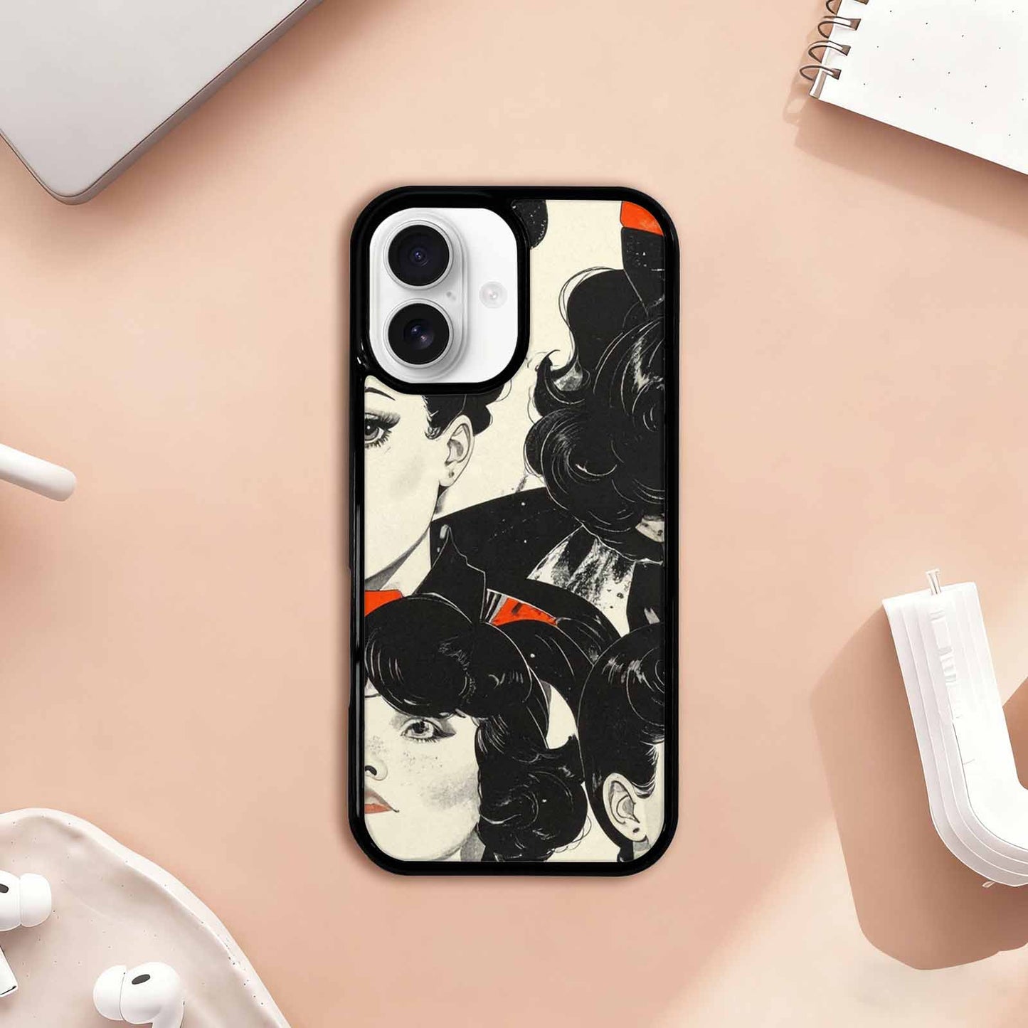 iPhone 17 Case — Seamless Repeating Pattern Of Retro Vintage, Custom Printed Phone Case