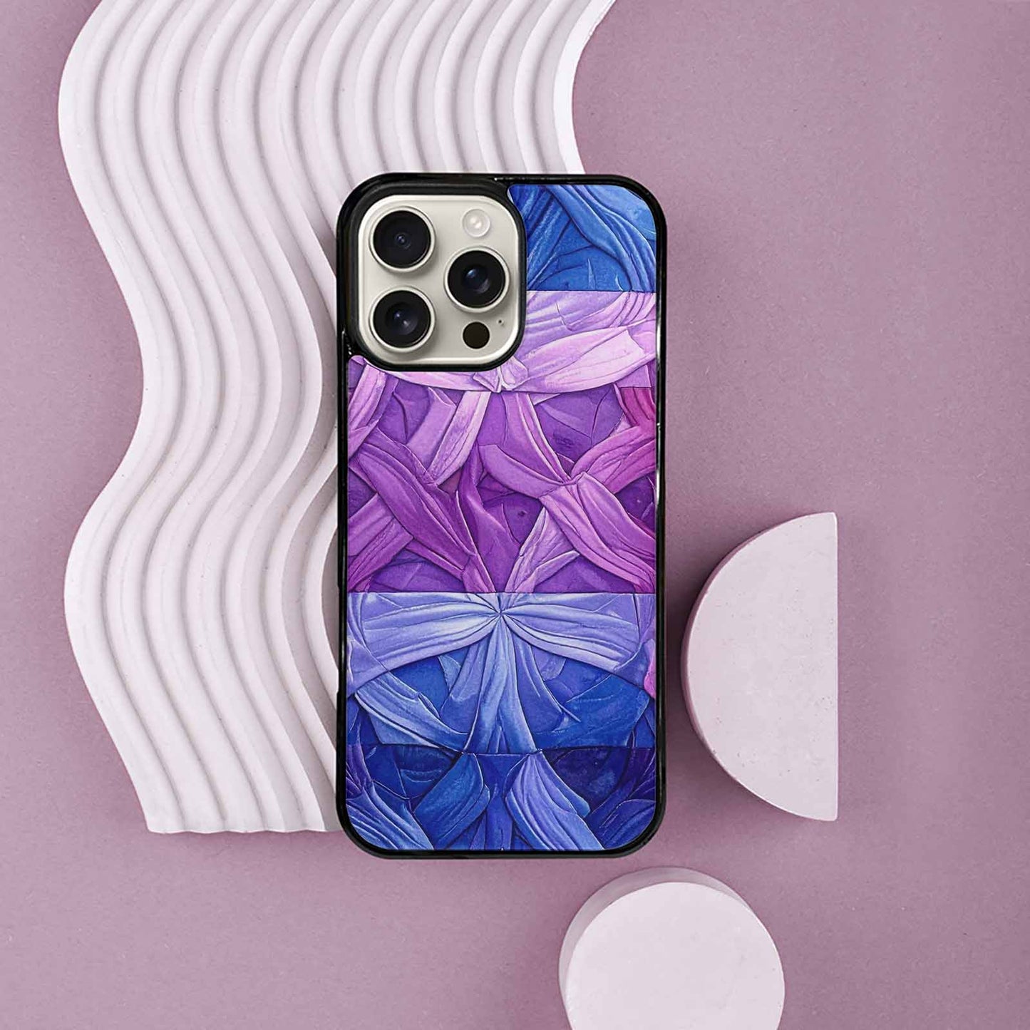 iPhone 16 Pro Max Case — Bisexual Flag Color Theme Small Rainbow, Custom Phone Case
