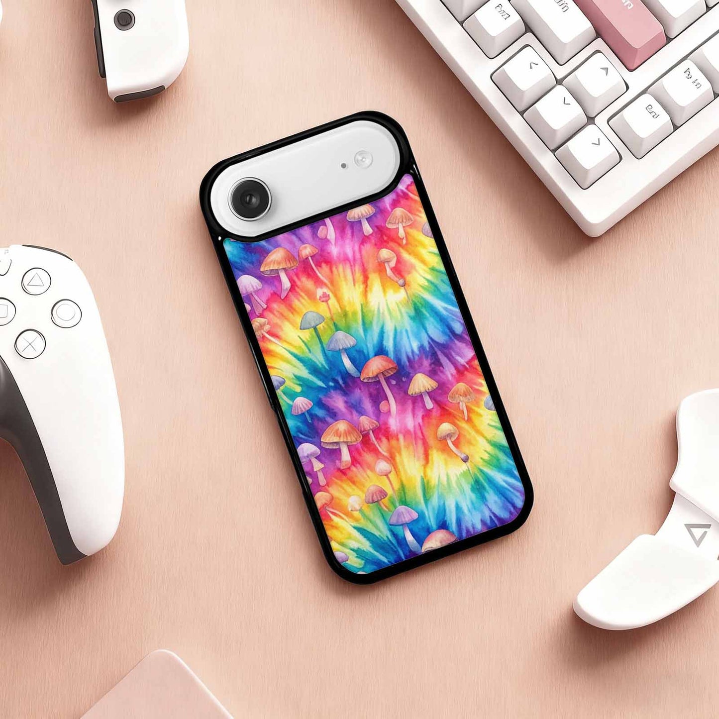 iPhone 17 Air Case — Mushrooms Tie Dyemushrooms Pat Efq Tie, Custom Phone Case