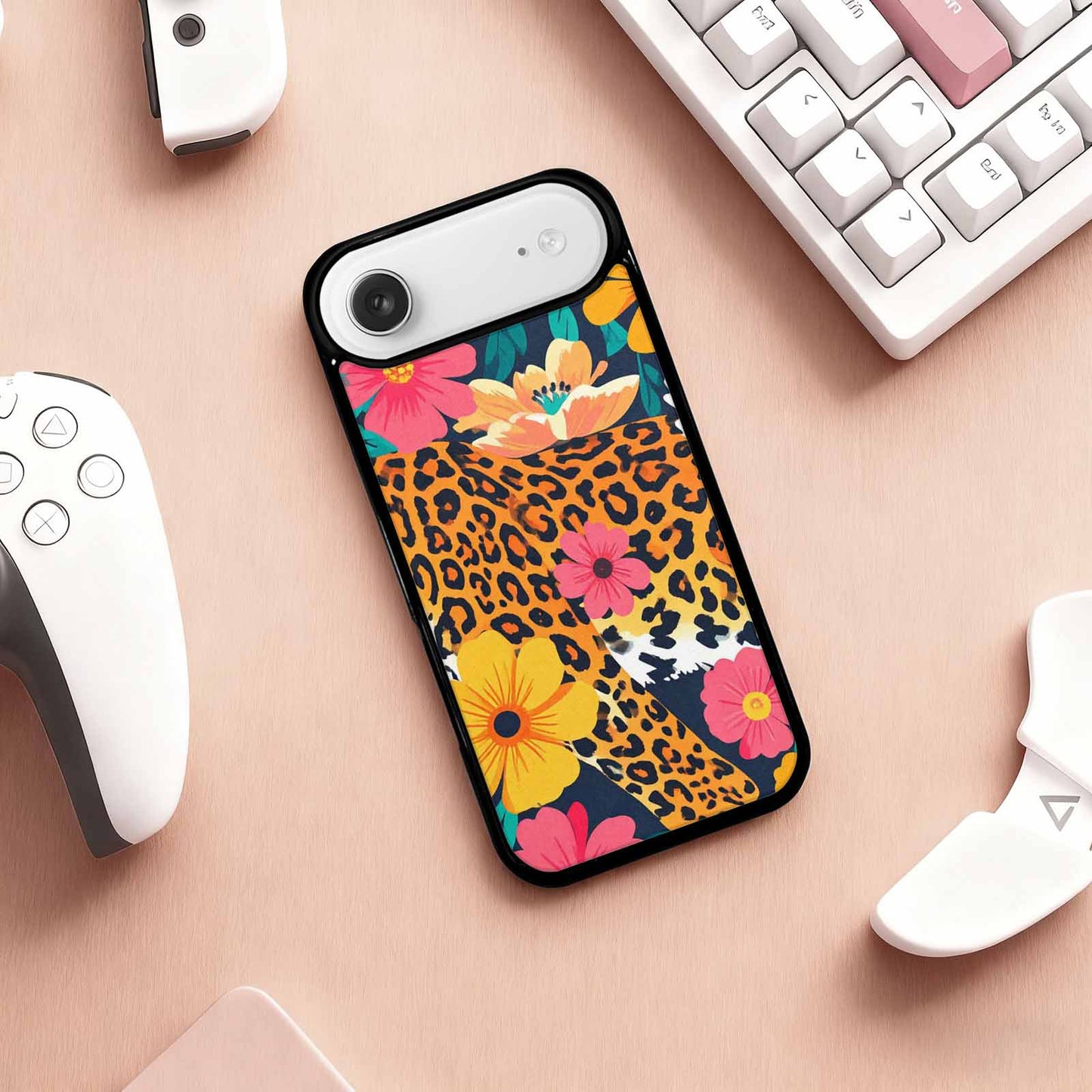 iPhone 17 Air Case — Leopard Print Floral Seamless Pattern Animal, Custom Printed Phone Case