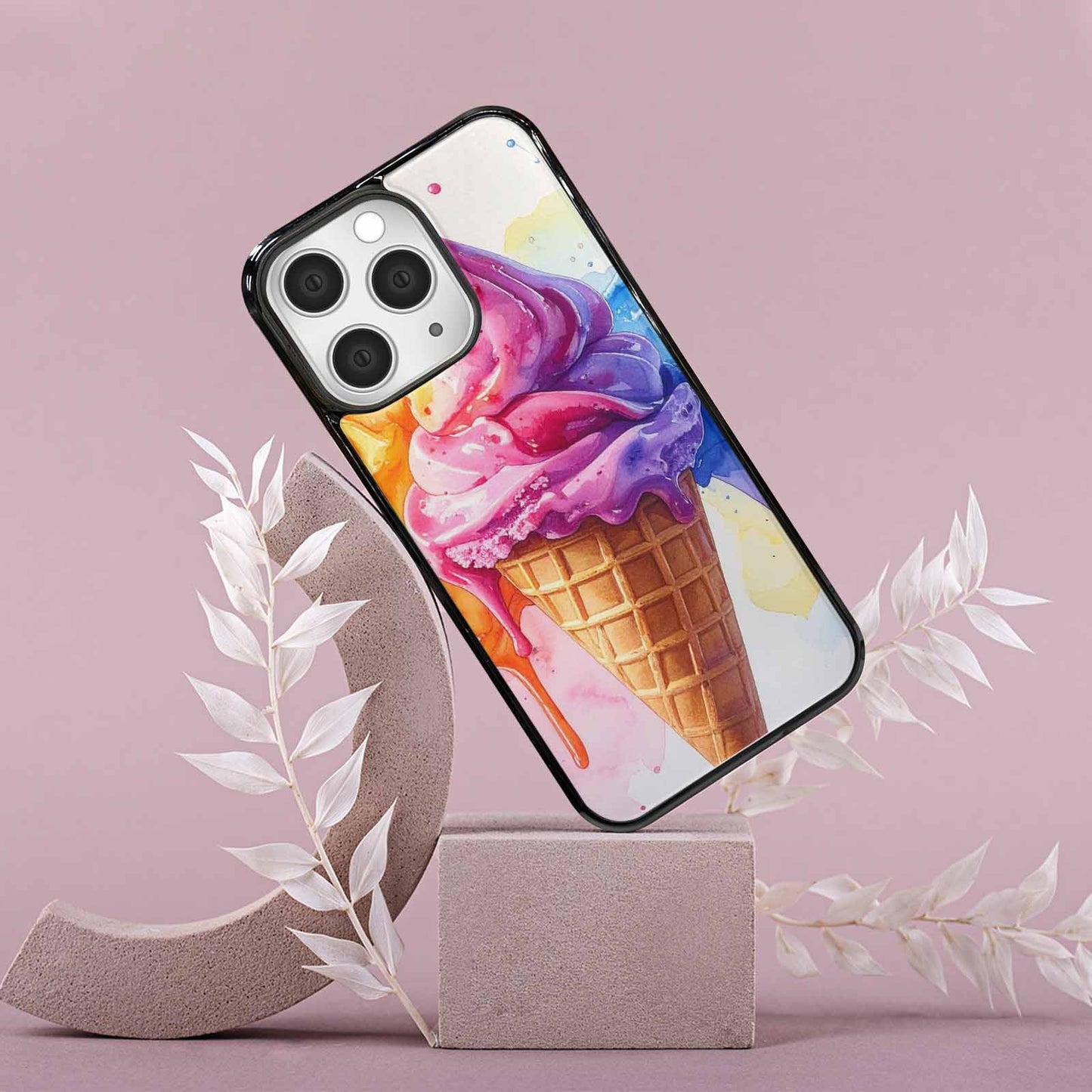 iPhone 15 Pro Max Case — Melting Icecream Collage Custom Personalized Phone, Custom Printed Phone Case