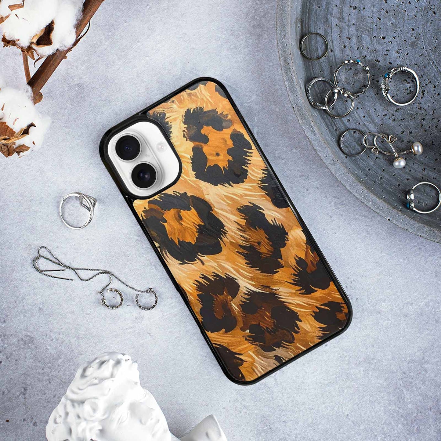 iPhone 16 Plus Case — Leopard Soft Airbrush Gradient, Custom Phone Case