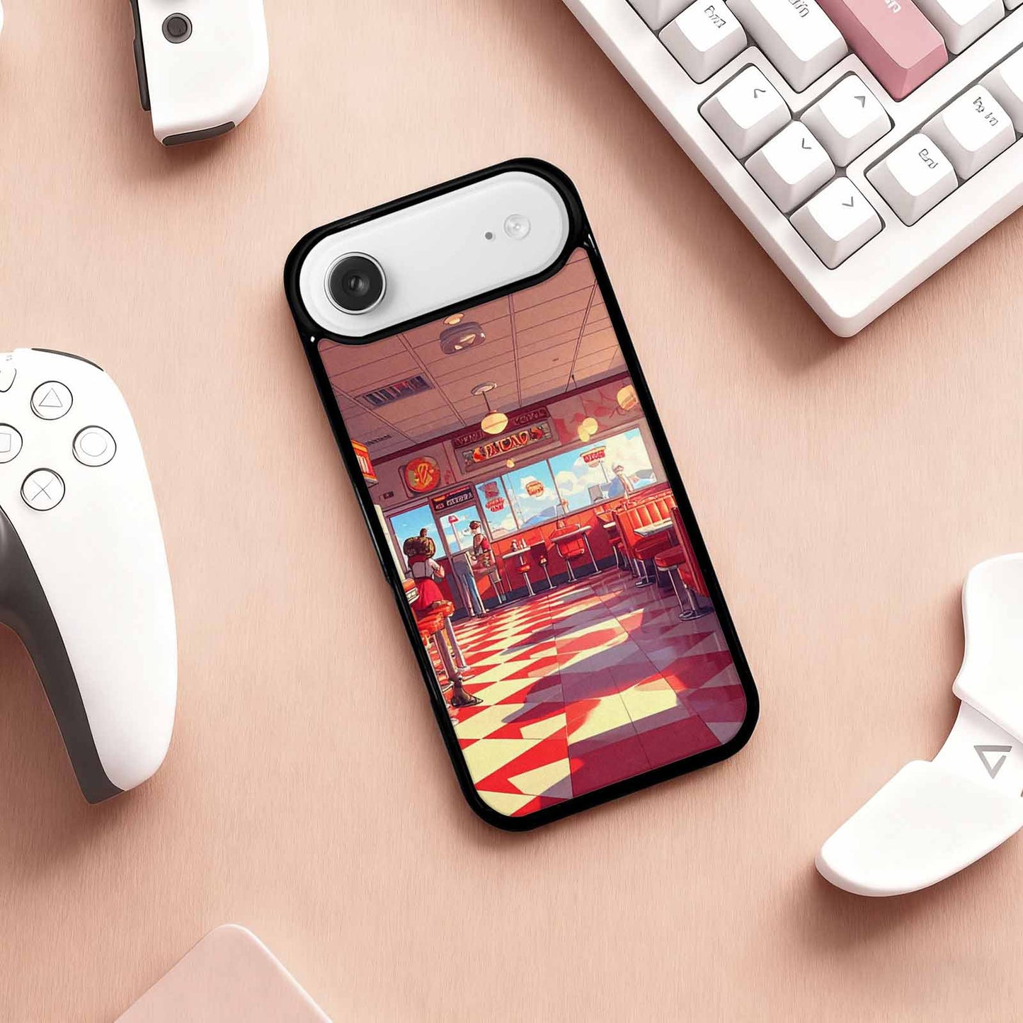 iPhone 17 Air Case — Diner Cartoon Art Pattern Retro Vintage, Custom Phone Case