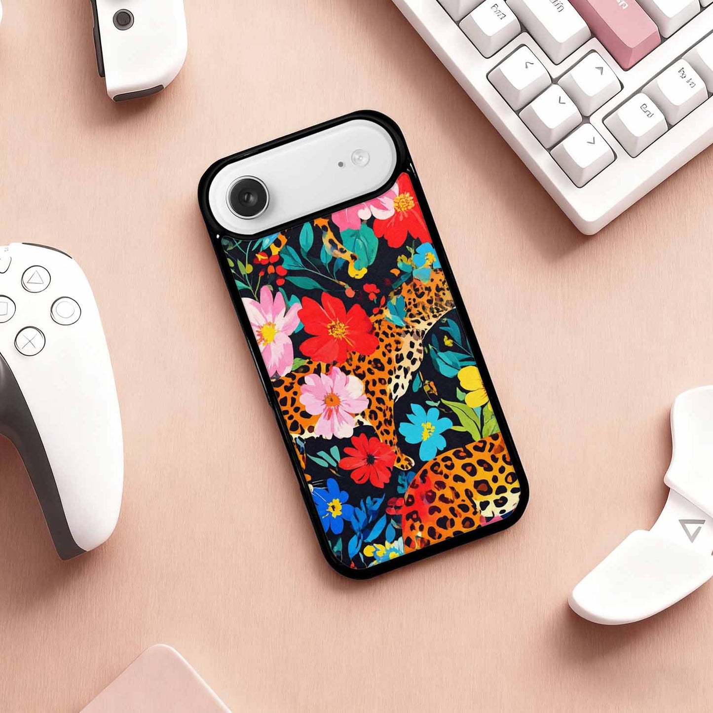 iPhone 17 Air Case — Leopard Print Floral Animal Print, Custom Printed Phone Case
