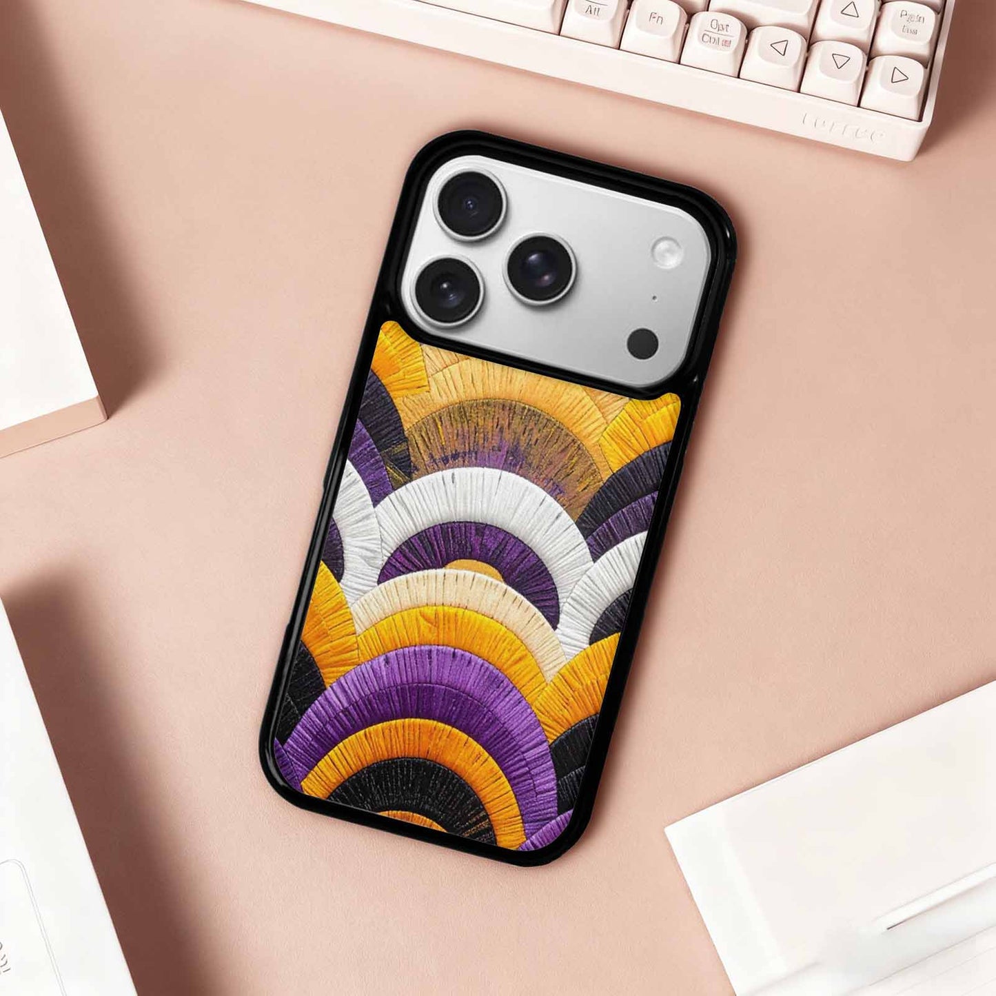 iPhone 17 Pro Case — Vivid Camo Nonbinary Pride Camo, Custom Designed Case Cover