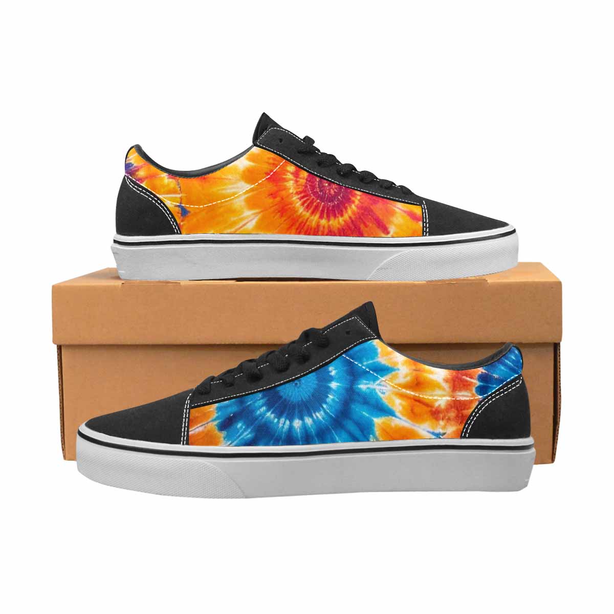 MEN'S Tie Dye Mixed Style Canvas Lace-Up Grunge Shoes