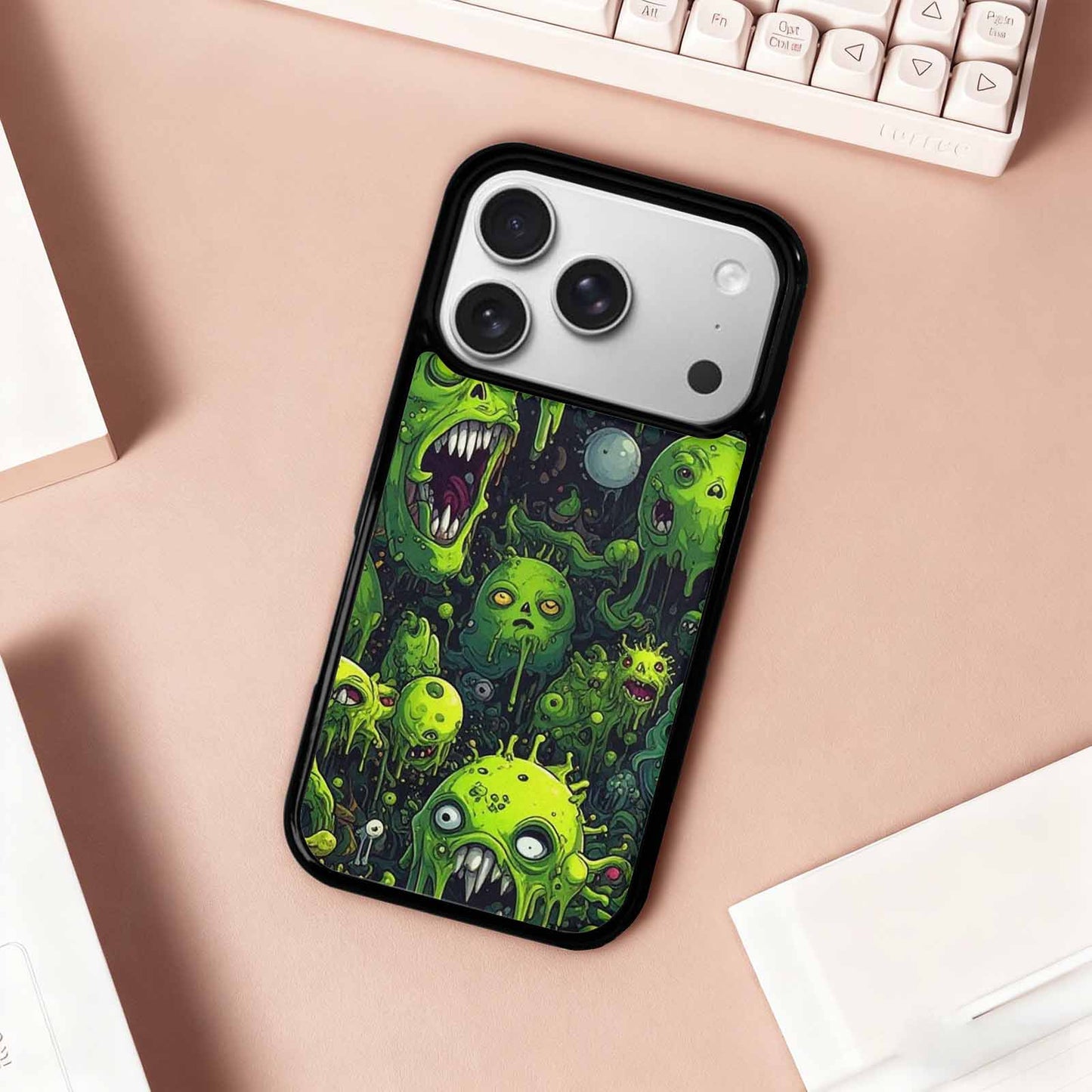 iPhone 17 Pro Case — Toxic Radioactive Creature Pattern Hundreds Original, Custom Phone Case
