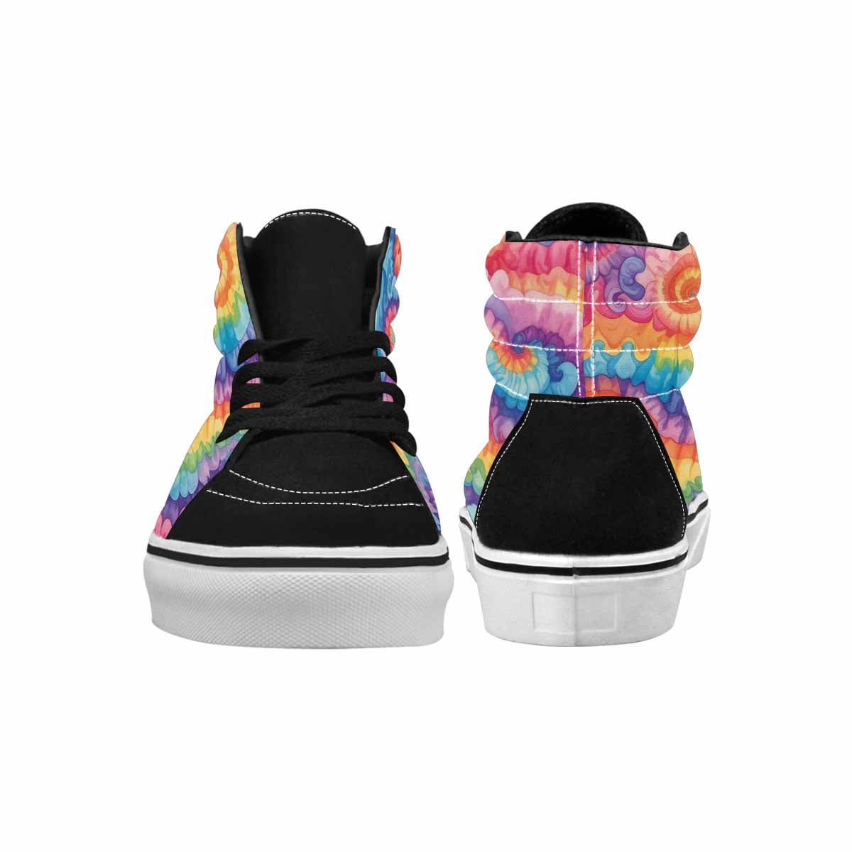 MEN'S Tie High Top Canvas Melting Art Custom Sneakers