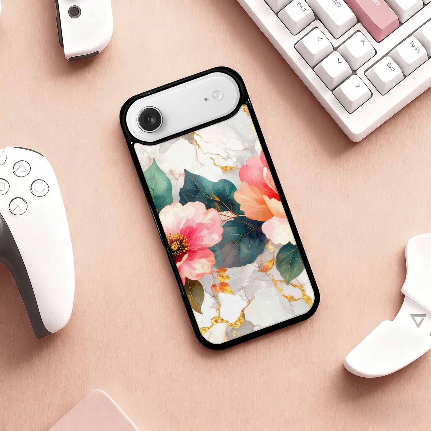 iPhone 17 Air Case — Marble Floral Art Seamless Pattern Floral, Custom Phone Case