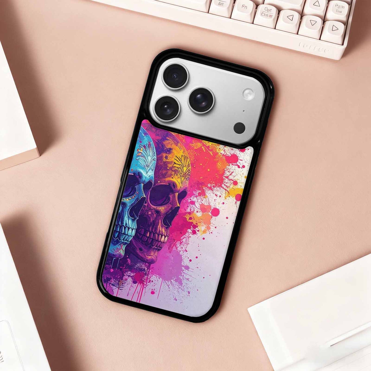 iPhone 17 Pro Case — Skull Dark Art Gothic Print Gothic, Custom Designed Case Cover