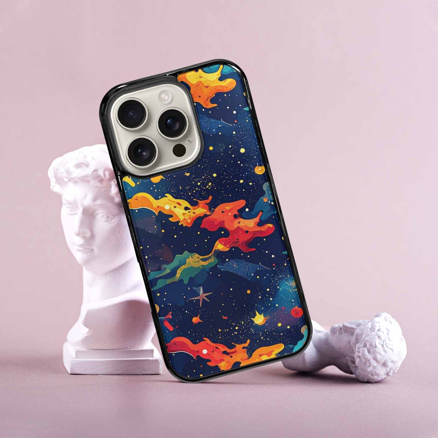 iPhone 16 Pro Case — Cosmic Camo Harmony, Unique Phone Case Design