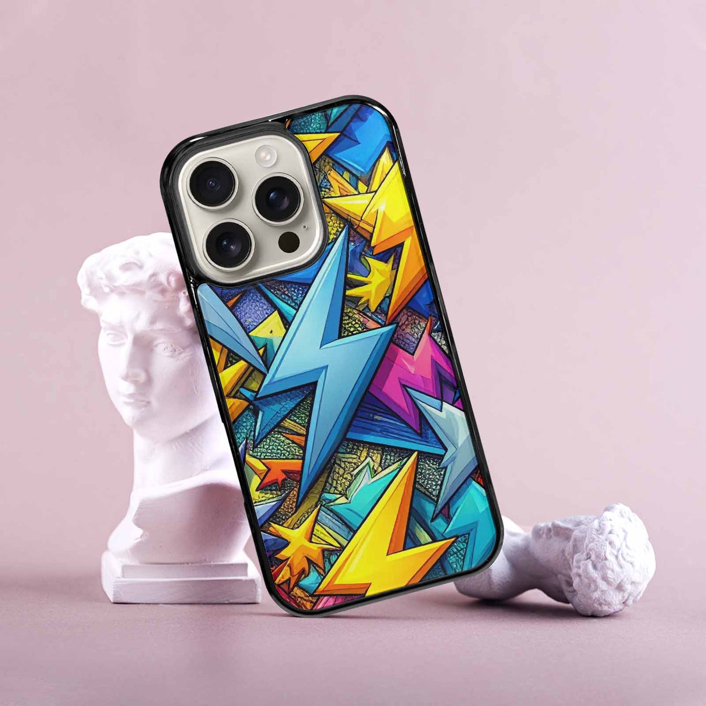 iPhone 16 Pro Case — Lightning Bolt Storm Pattern Hundreds Of, Custom Art Phone Cover
