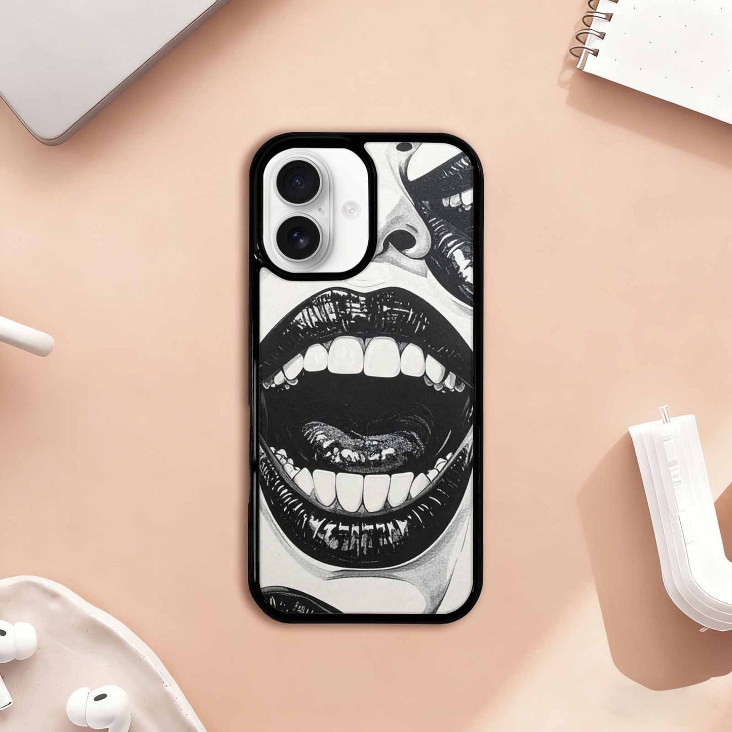 iPhone 17 Case — Googly Cartoon Mouths Cartoon Cute, Custom Made Phone Cover