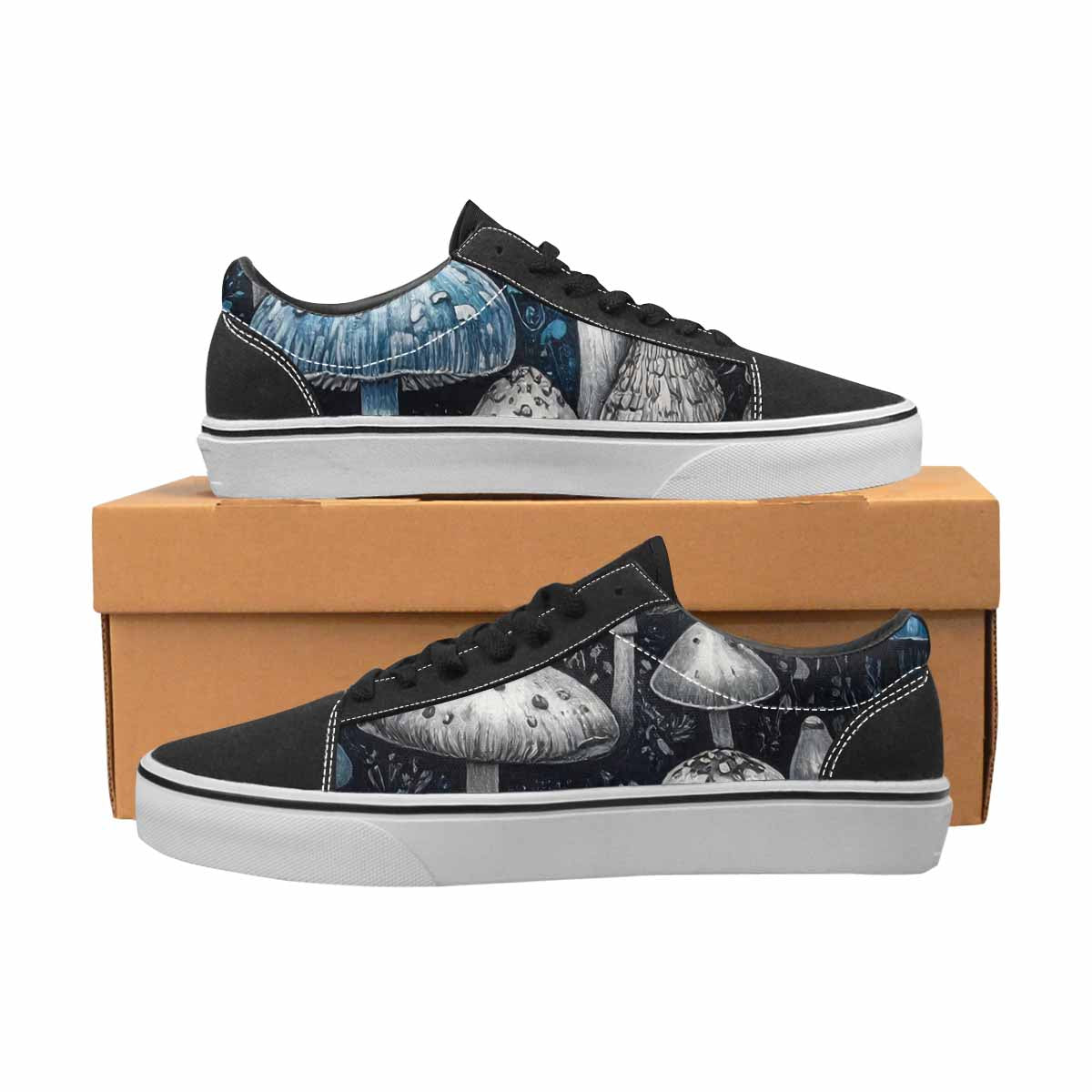 WOMEN'S Mushrooms (general) Lace-Up Canvas Dreamlike Custom Shoes