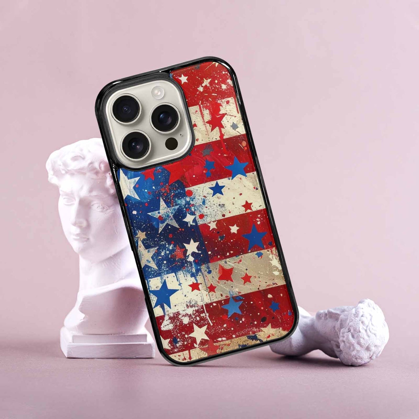 iPhone 16 Pro Case — Patriotic Stars And Stripes American Stars, Custom Art Phone Cover