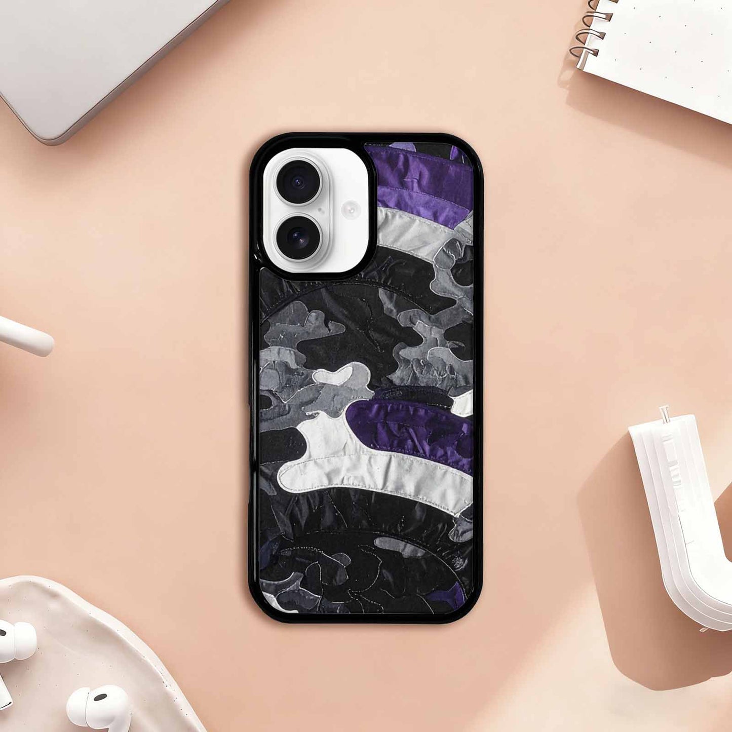 iPhone 17 Case — Vivid Camo Asexual Camo, Custom Printed Phone Case