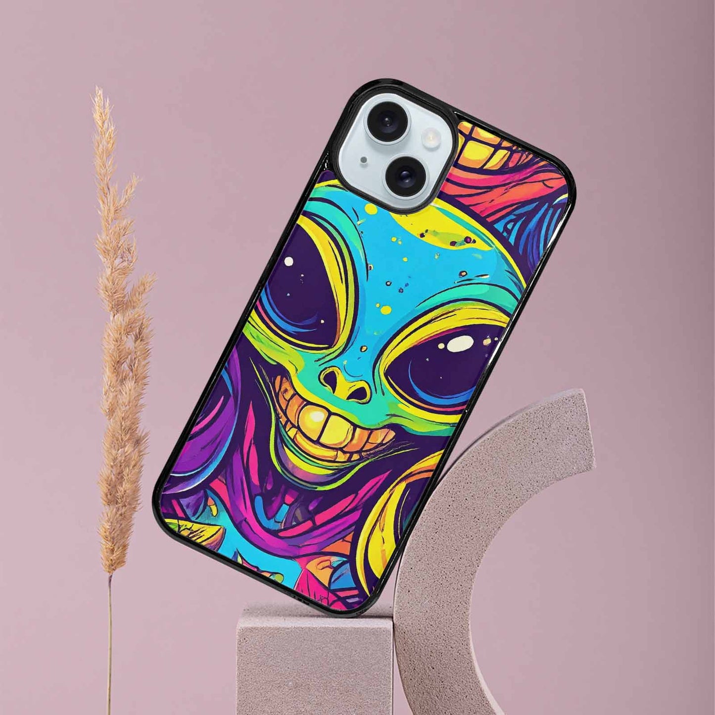 iPhone 15 Plus Case — Alien Ufo Cartoon, Customized Protective Case