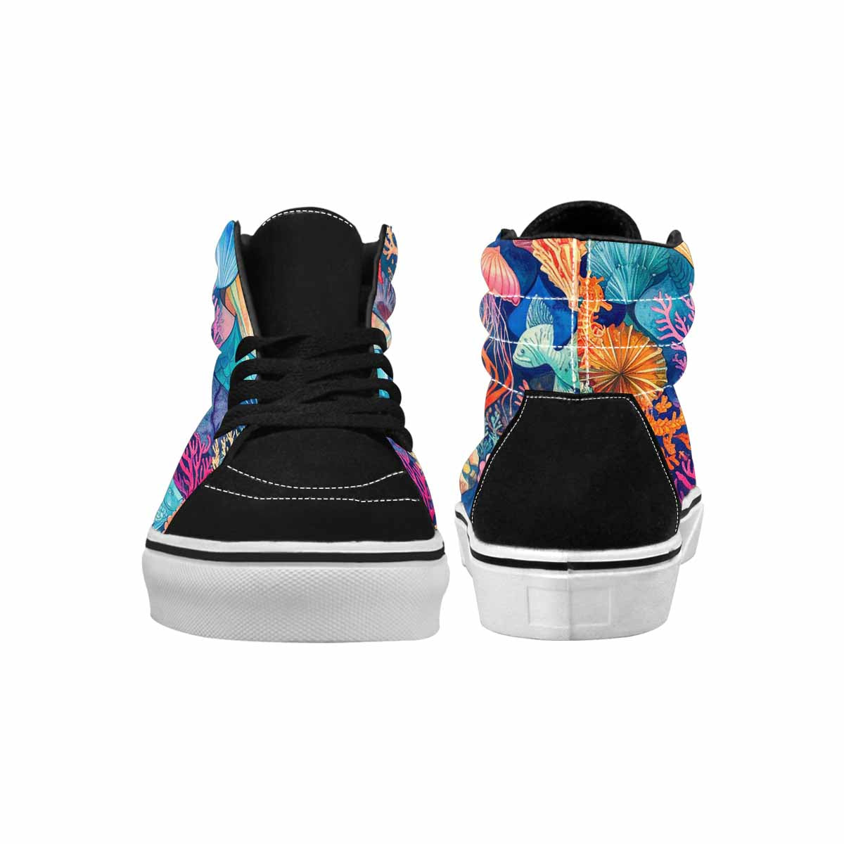 WOMEN'S Fish Scale Coral High Top Canvas Dreamcore Sneakers